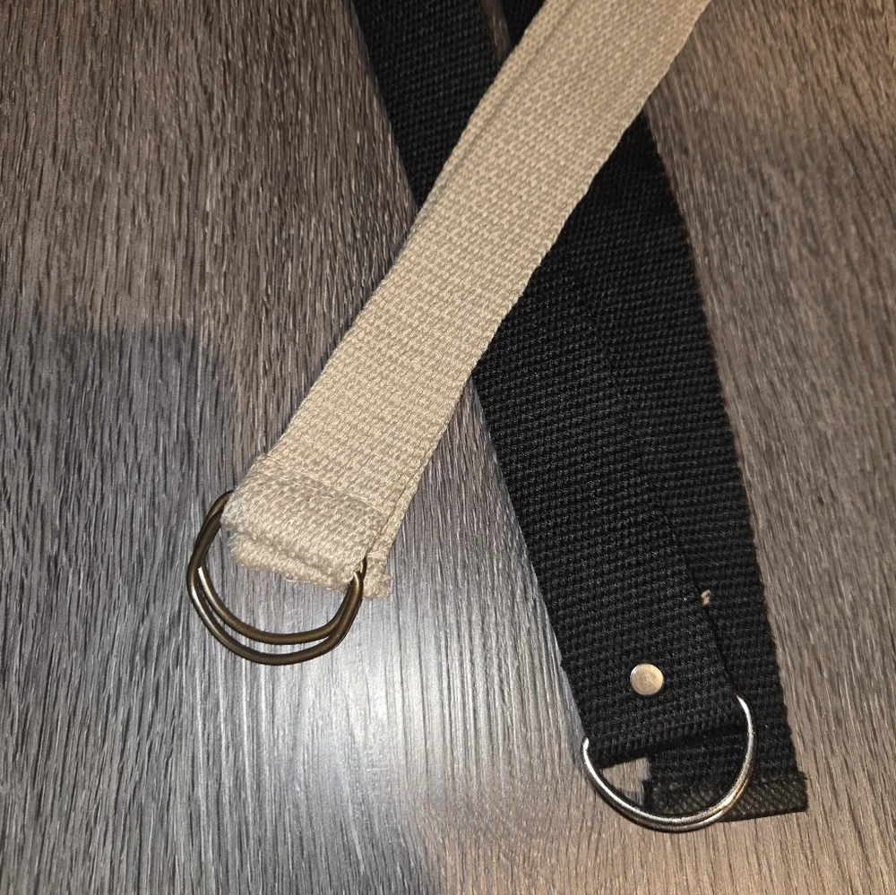 Canvas Belt Bundle, Black and Cream Belt Bundle